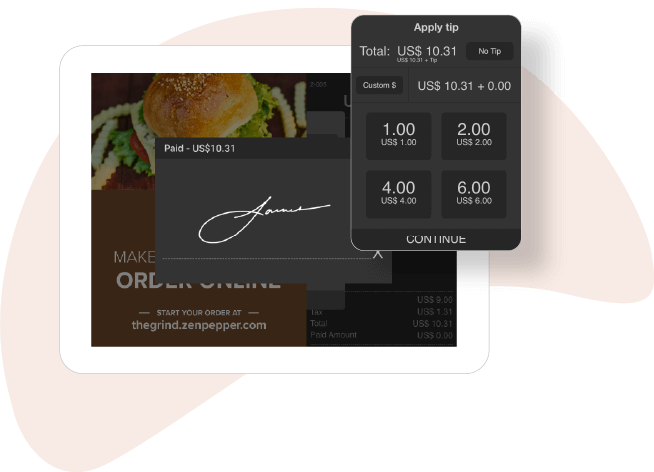 Accept Tips - Restaurant POS software